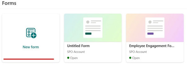  Forms menu